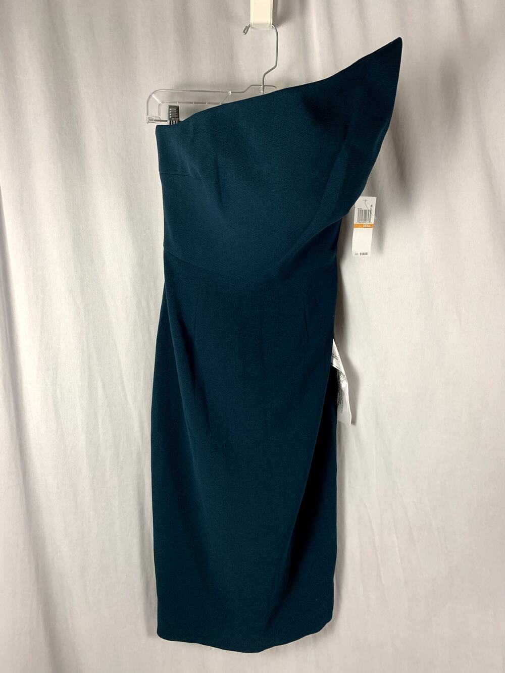 Dress the Population Milan Women’s Size S Pine Green Strapless Sheath Midi Dress